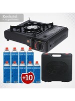 Draagbaar Gasstel met Koffer – Camping Kooktoestel. Camping Gasbrander Set met Opbergkoffer en 8x Butaangas patronen. Portable Gas Stove met Koffer + 8 Butaangasbusjes. Compleet met 8 Gaspatronen. Gas Kooktoestel voor Camping & Outdoor.Noodpakket.