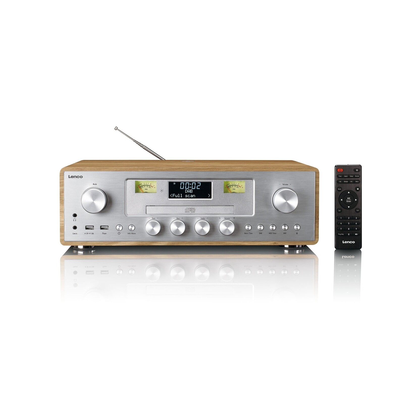 Lenco Lenco DAR-281WDSI Audiosysteem met DAB+ en FM Radio – CD en MP3 Speler en meer