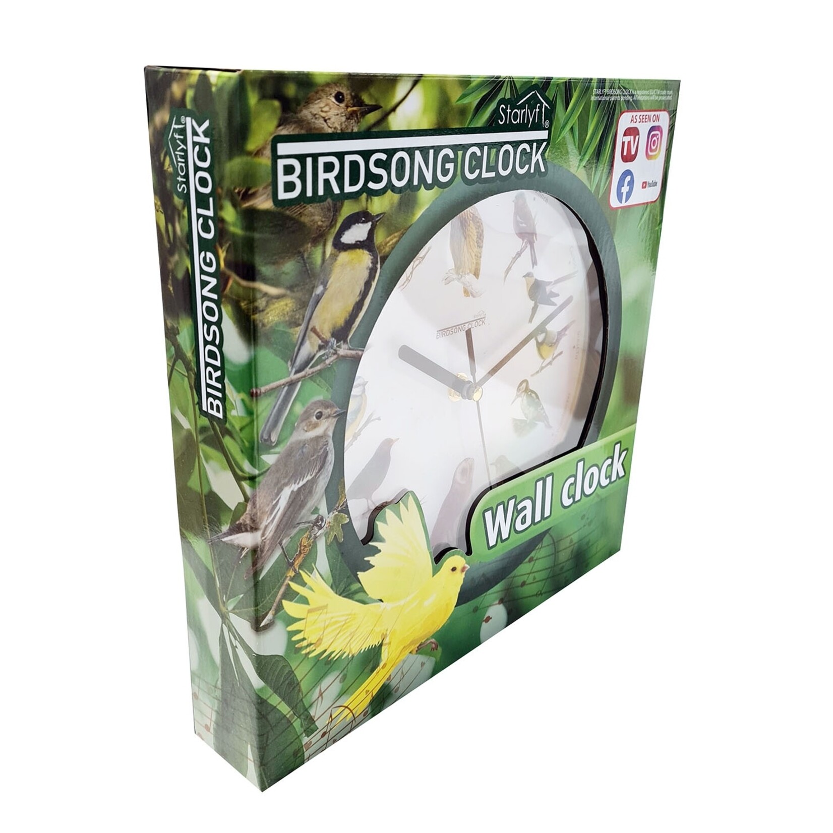Starlyf Starlyf Birdsong Clock - Klok met Vogelgeluiden elk uur incl. Vogelboekje