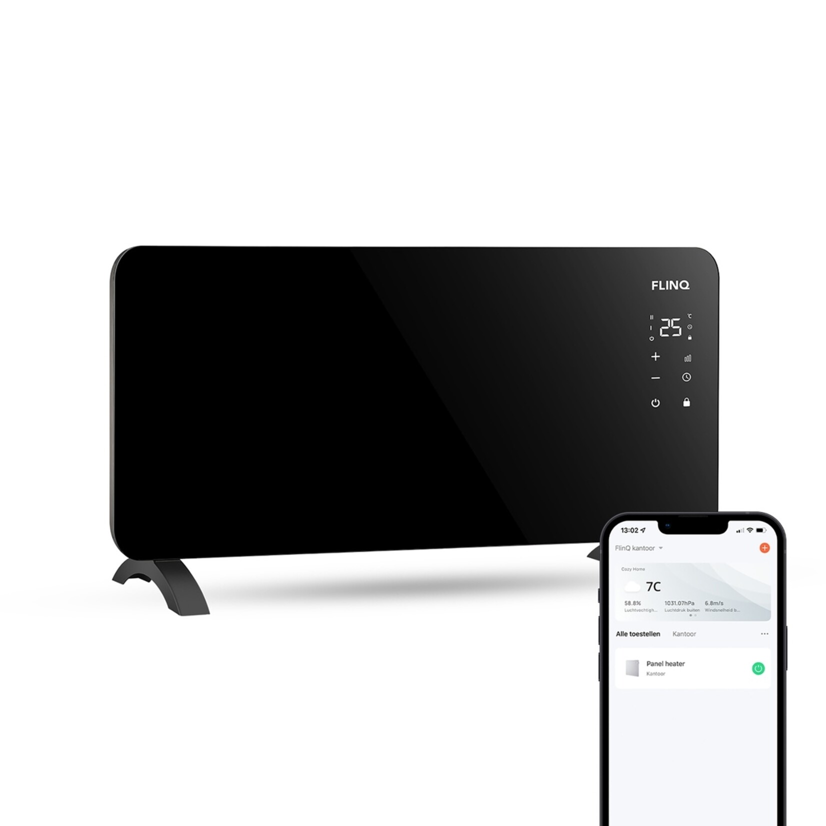 FlinQ FlinQ Slimme Paneelverwarming - Elektrische Kachel met Stembediening