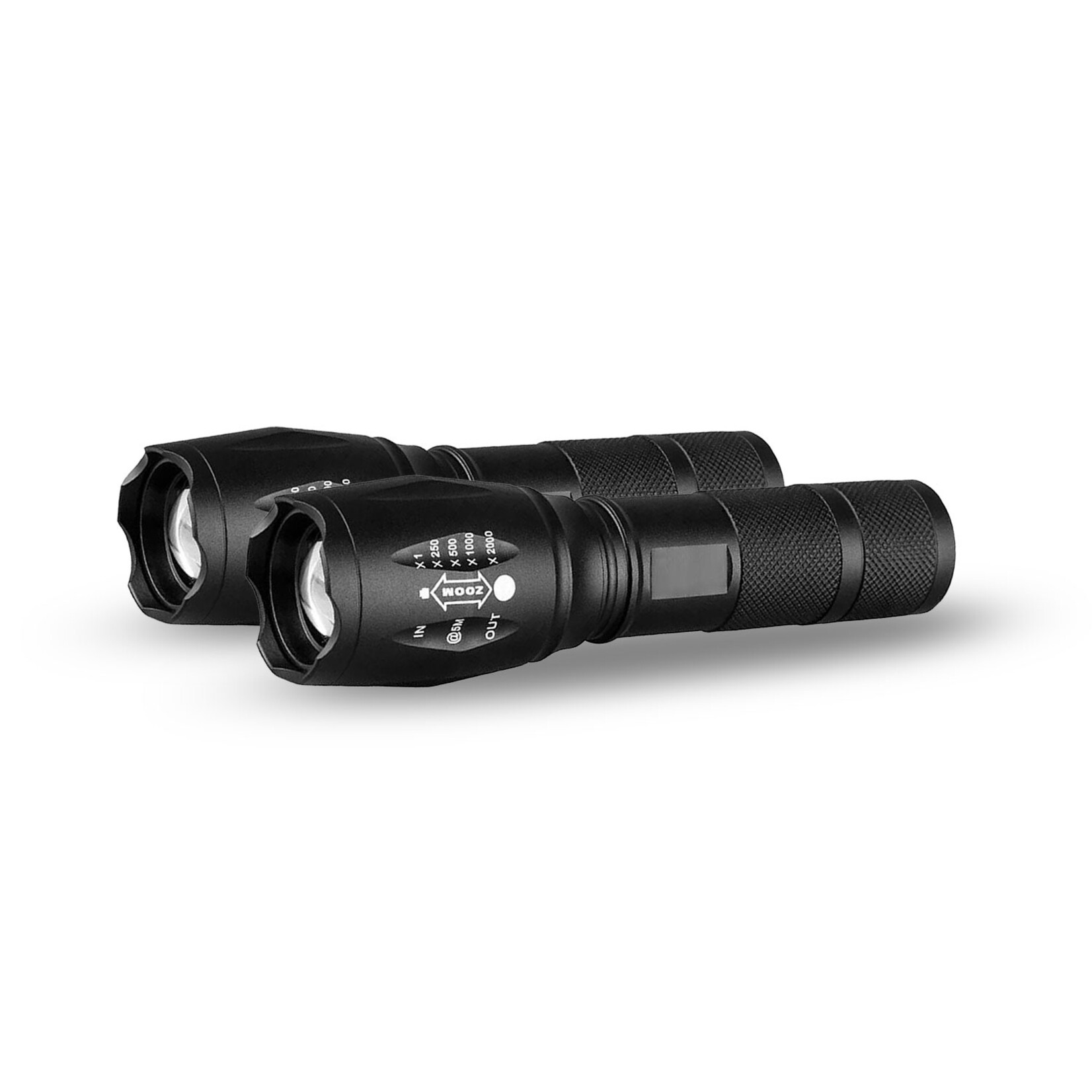 FlinQ Militaire Zaklamp - LED Zaklantaarn met 2000 Lumen - 1000 Meter - 1 + 1 Gratis