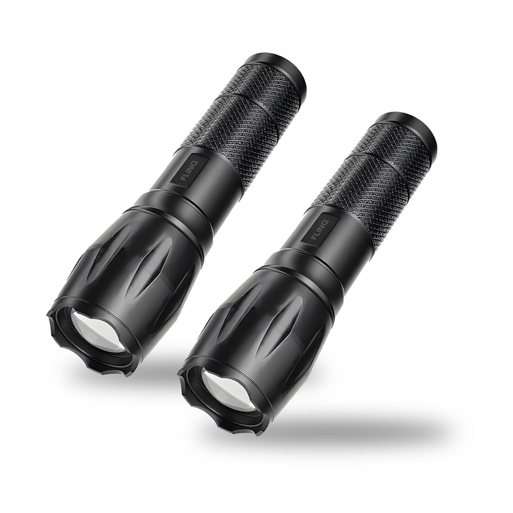 FlinQ Militaire Zaklamp - LED Zaklantaarn met 2000 Lumen - 1000 Meter - 1 + 1 Gratis