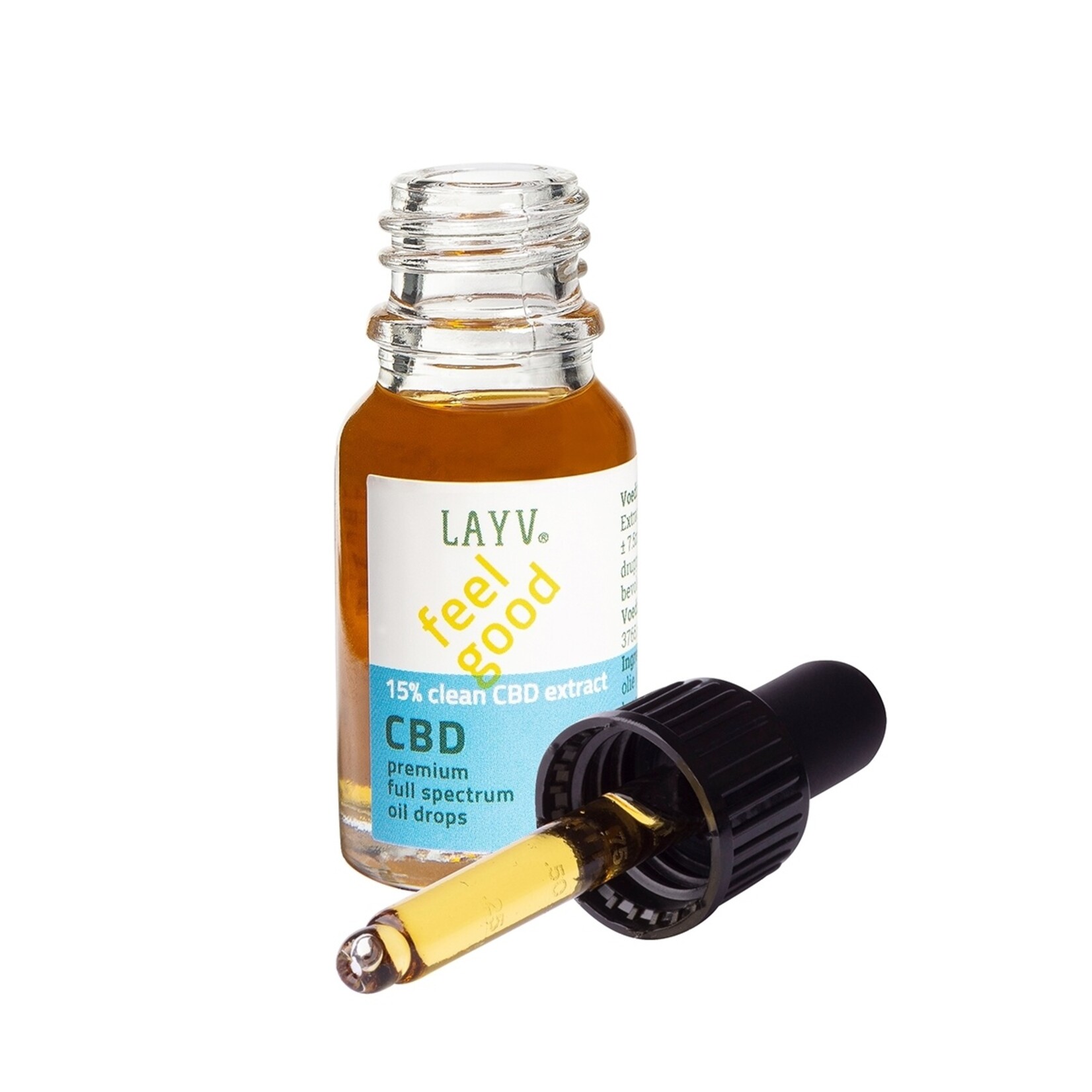 Layv LAYV® CBD Olie 20% of 15% Druppels met Milde Smaak (zero THC)