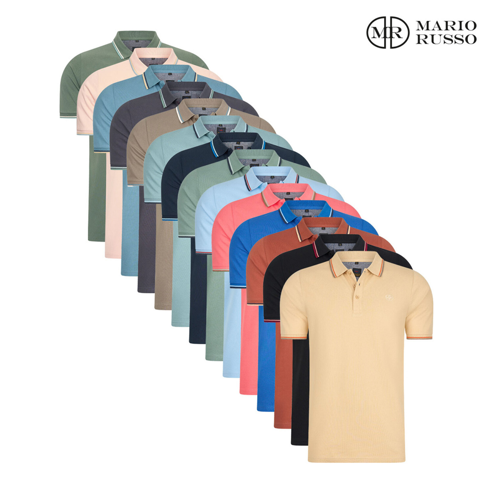 Mario Russo Mario Russo Edward Polo Shirt Heren - Regular Fit - 100% Katoen