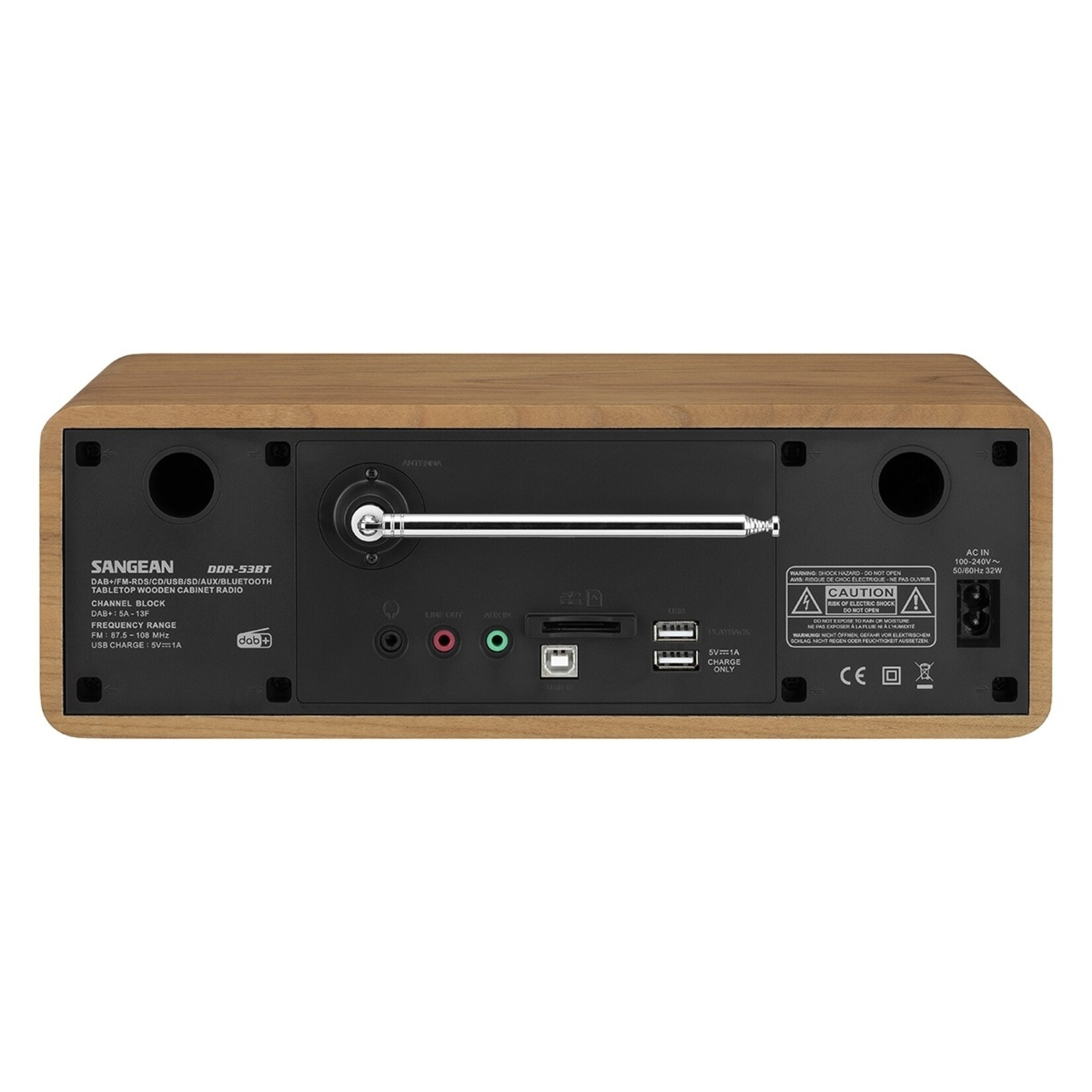 Sangean Sangean DDR-53BT Muzieksysteem met DAB+/FM-radio, CD-speler en meer