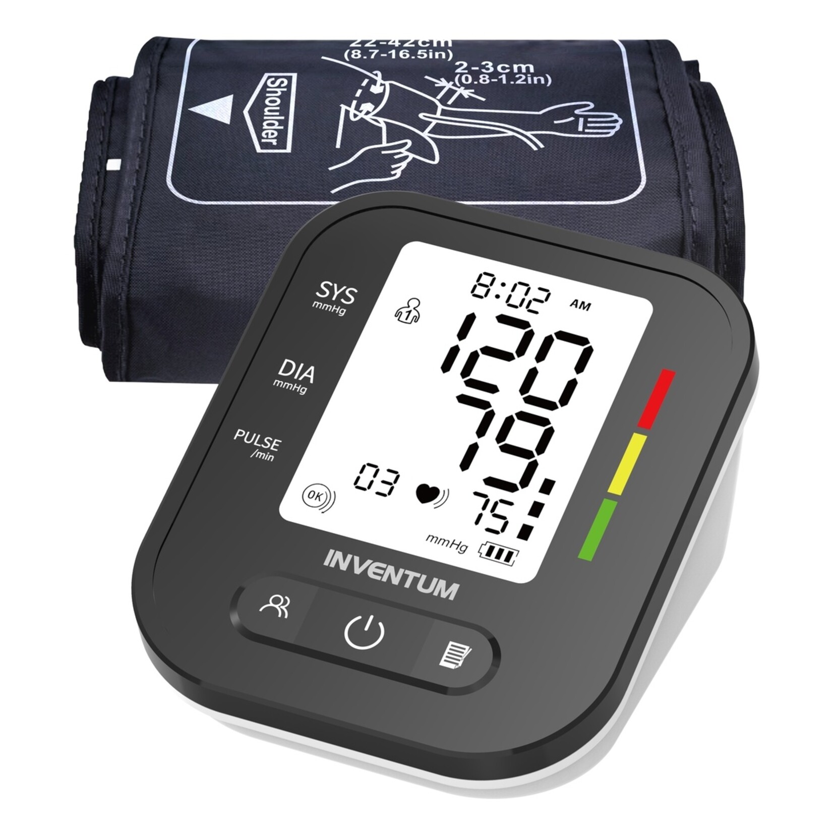 Inventum Inventum BDA435 Bloeddrukmeter voor Bovenarm – 22 tot 42 cm – Volautomatisch