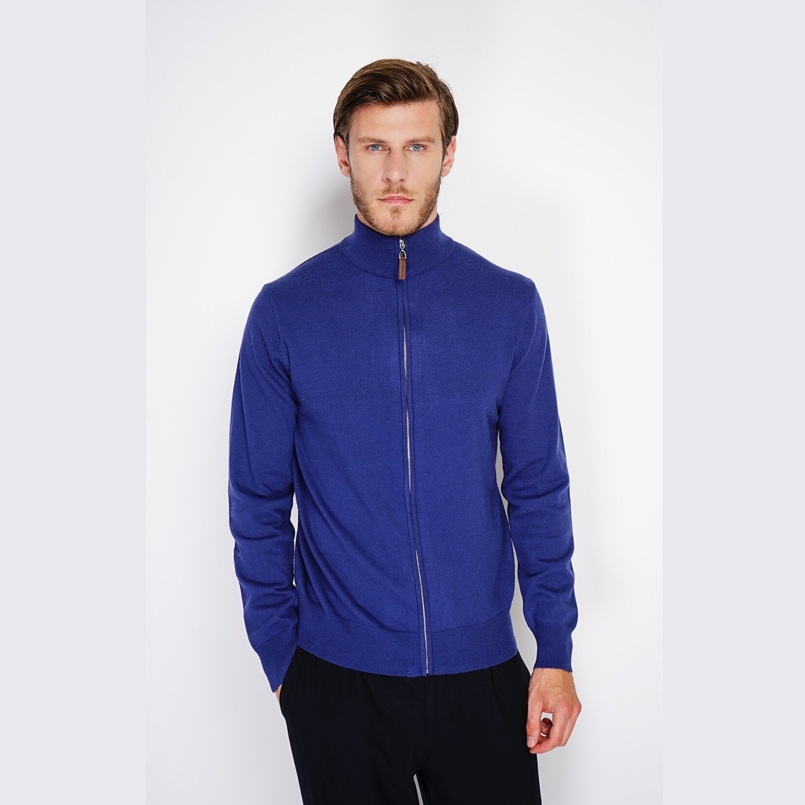 William de Faye William de Faye Zipped Cardigan Vest voor Heren - Kasjmier