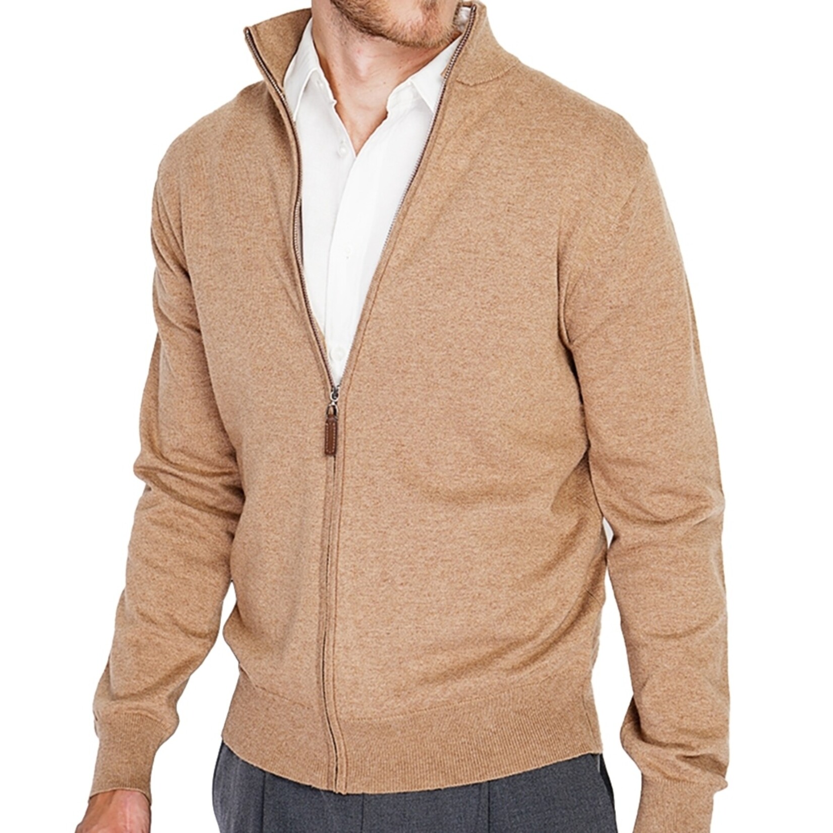 William de Faye William de Faye Zipped Cardigan Vest voor Heren - Kasjmier