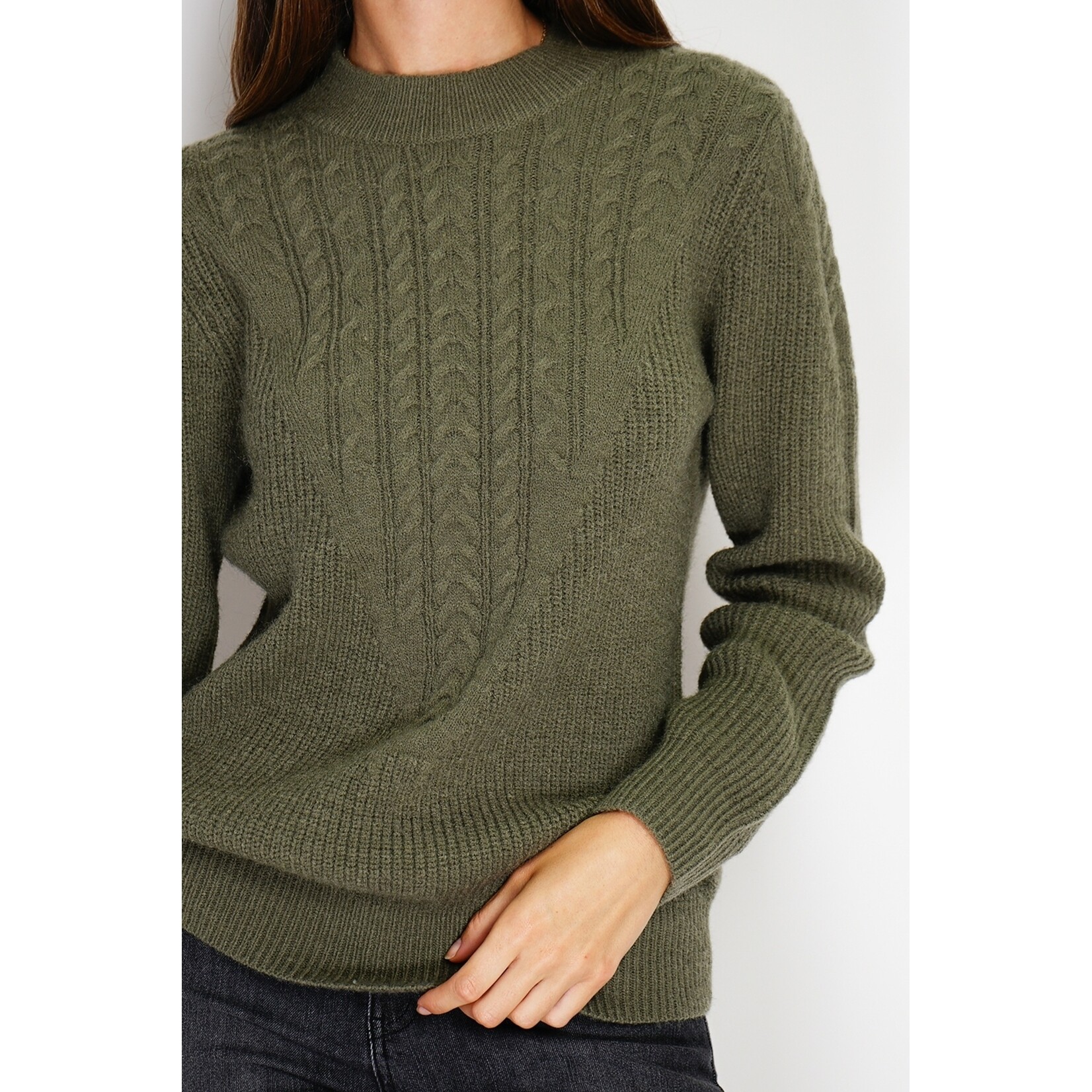 William de Faye William de Faye Damestrui met Ronde Hals - Twist Front Sweater