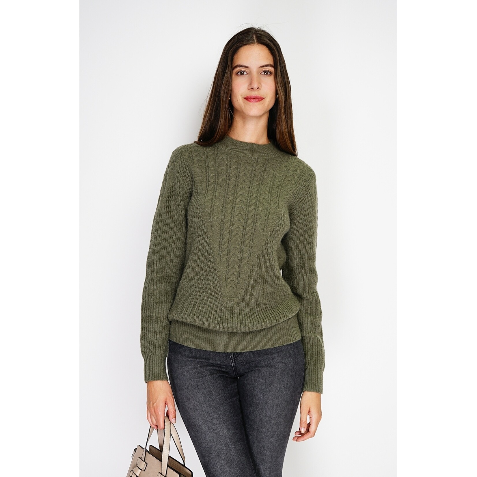 William de Faye William de Faye Damestrui met Ronde Hals - Twist Front Sweater
