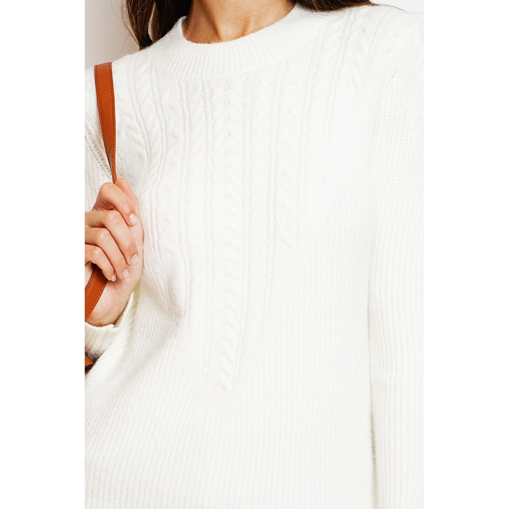 William de Faye William de Faye Damestrui met Ronde Hals - Twist Front Sweater