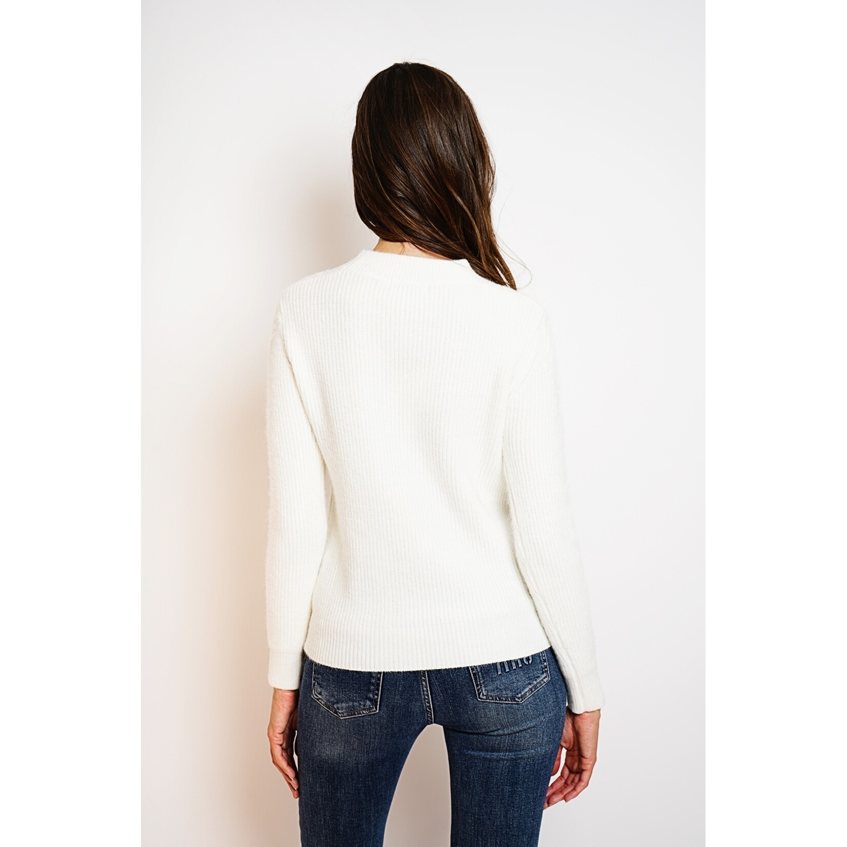 William de Faye William de Faye Damestrui met Ronde Hals - Twist Front Sweater