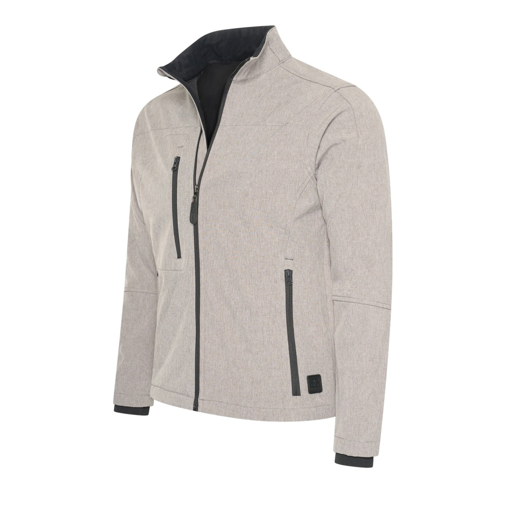 Cappuccino Cappuccino Genova Softshell Jacket Herenjas met Ritszakken