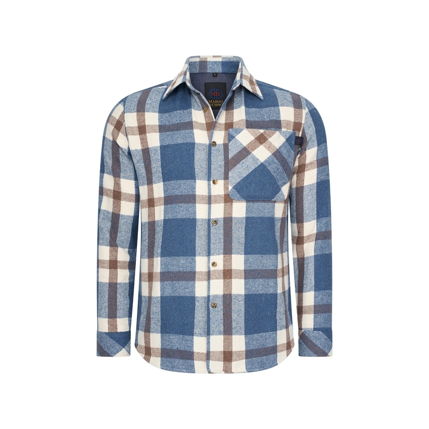 Mario Russo Mario Russo Overshirt voor Heren - Met Borstzak