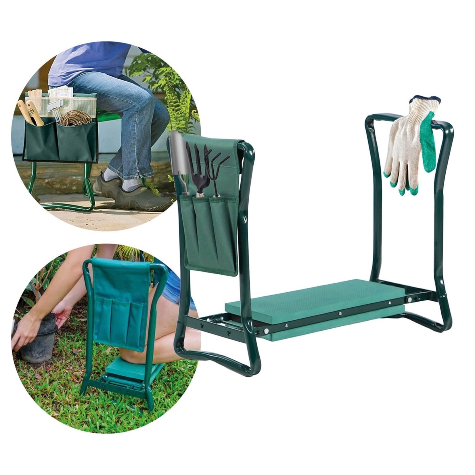FlinQ FlinQ Garden Kneeler Seat Inklapbare Tuinkruk met Kniesteun