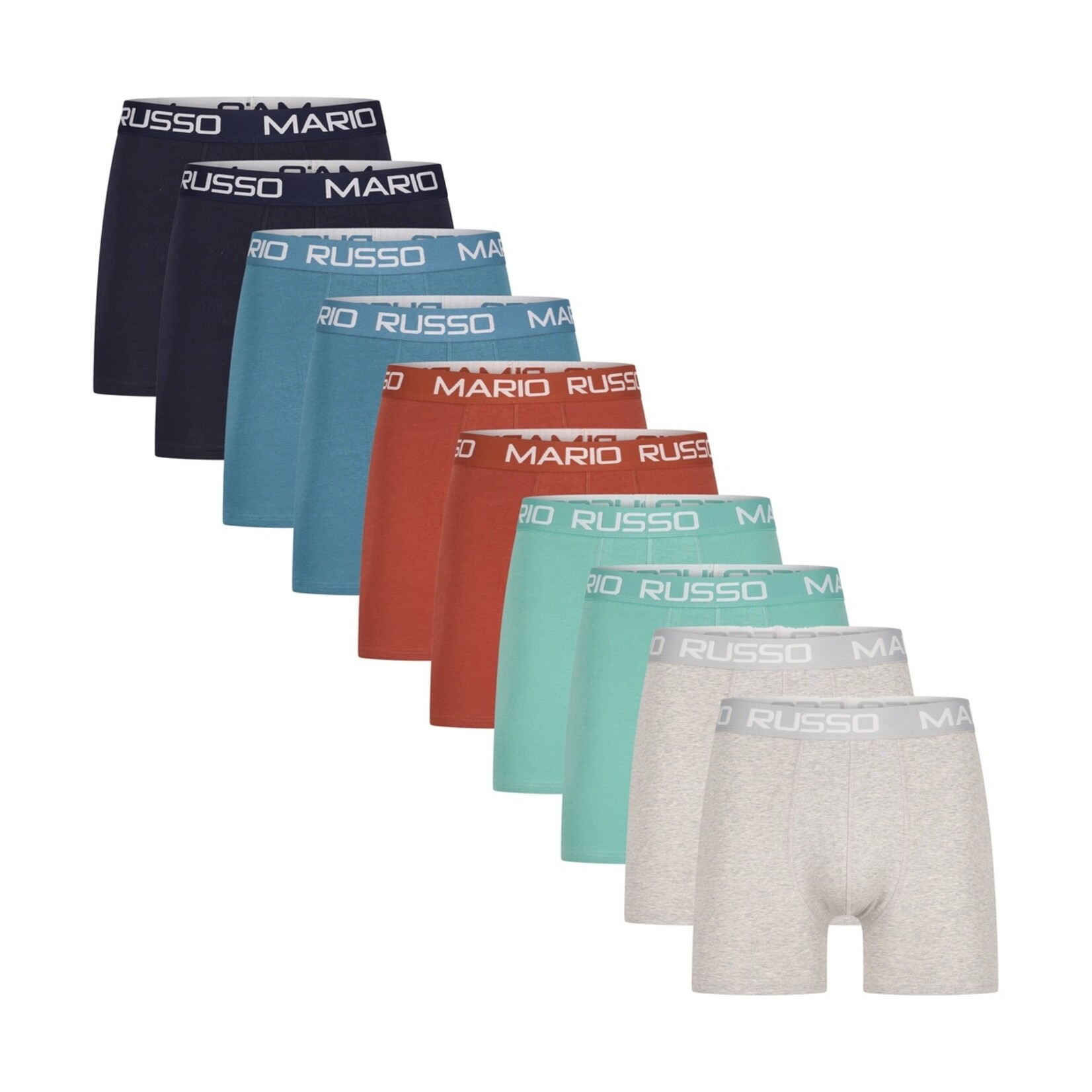Mario Russo Mario Russo Boxershorts - Set van 10 Heren Boxers