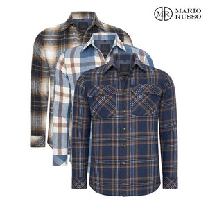 Mario Russo Mario Russo Overshirt voor Heren - Met Borstzak