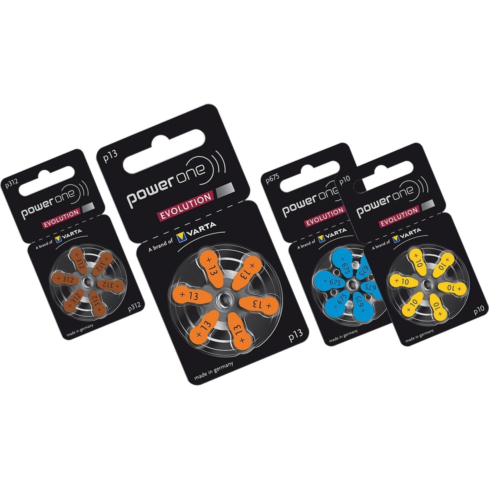 Power One Power One Hoortoestelbatterijen Kwikvrij - Gehoorbatterijen - 60 Stuks