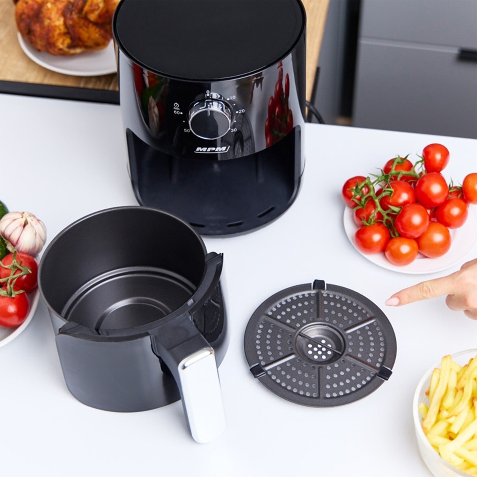 MPM MPM MFR‑12 Airfryer 2L Compact met Timer - 800W