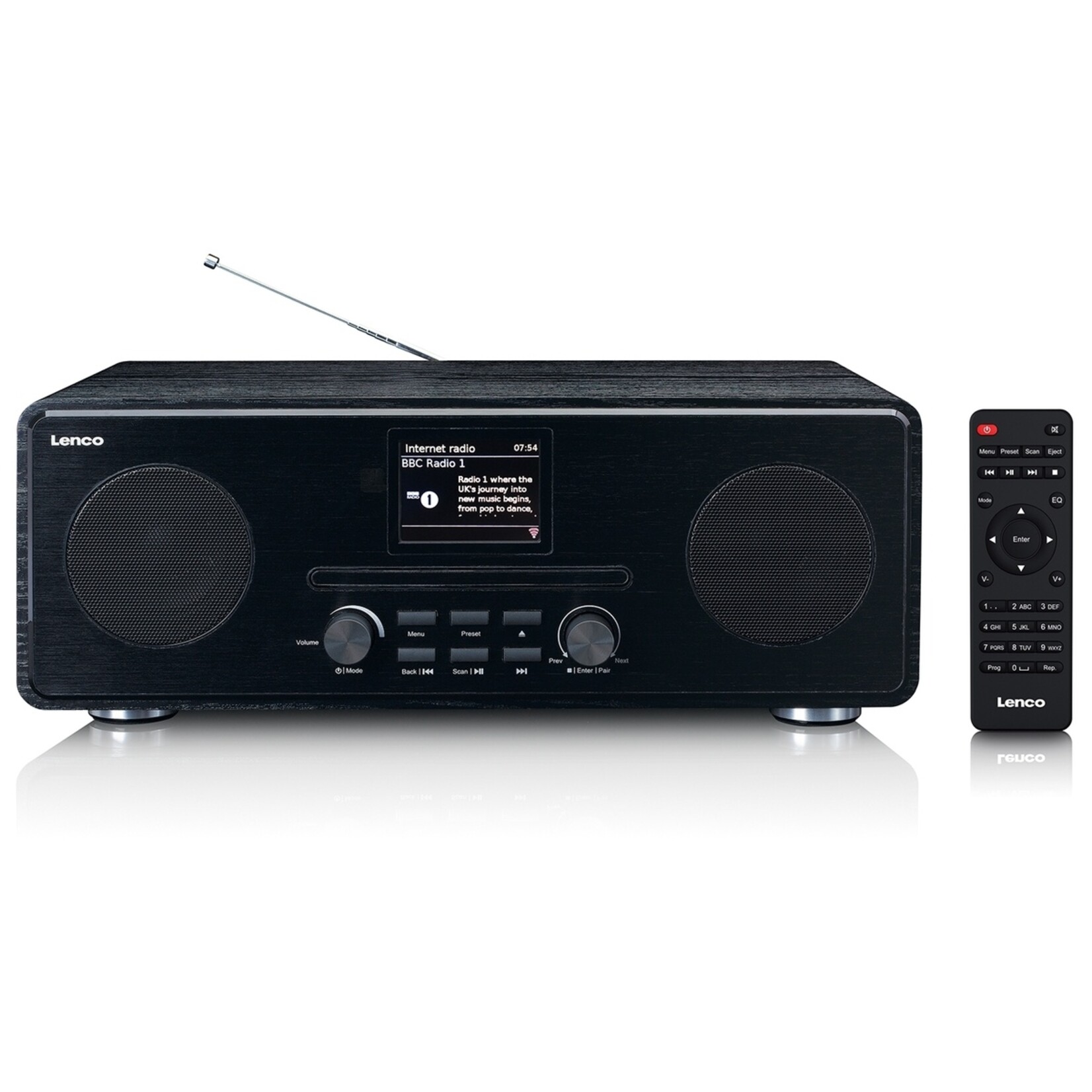 Lenco Lenco DIR-261BK DAB+/FM Radio - Internetradio met CD-speler en Bluetooth