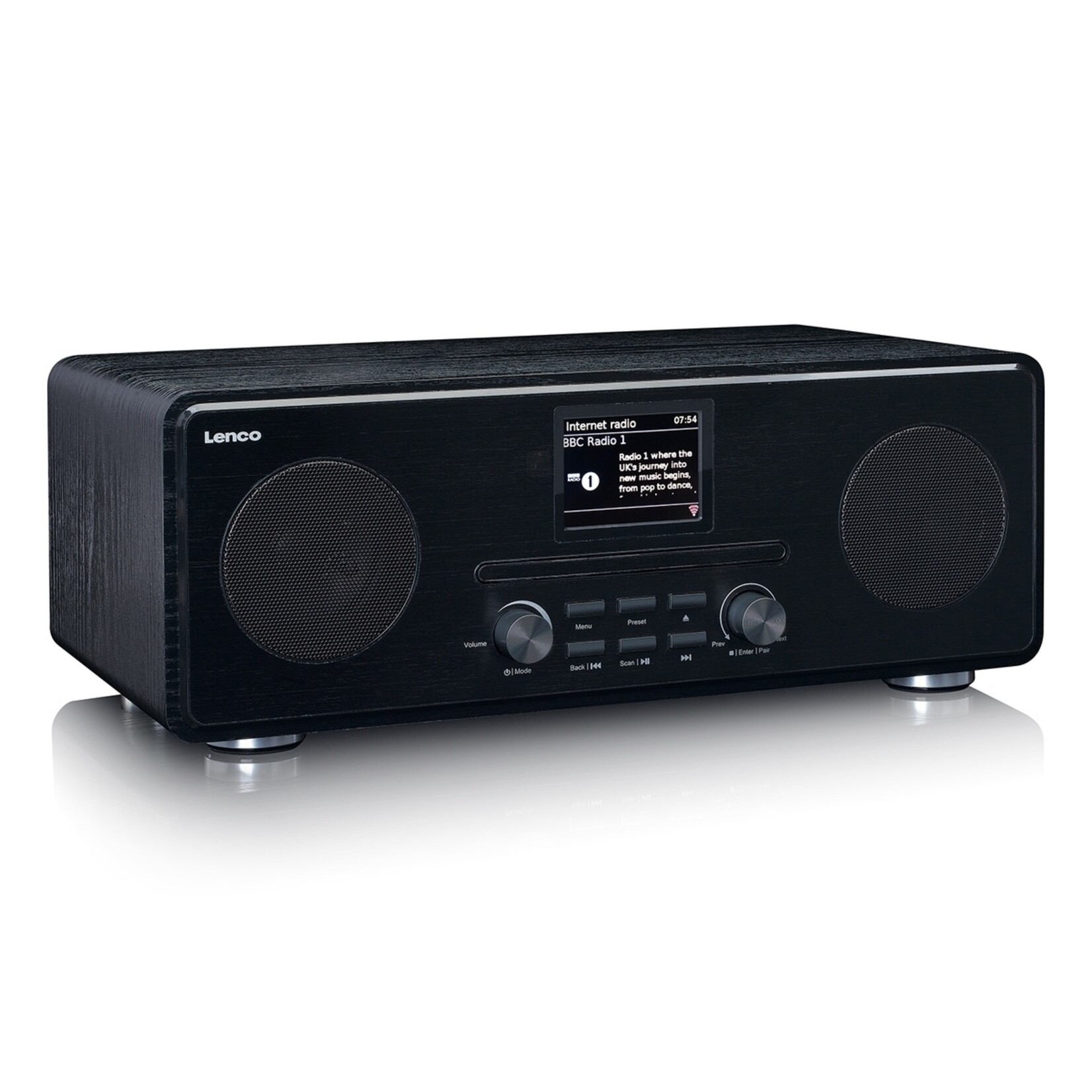 Lenco Lenco DIR-261BK DAB+/FM Radio - Internetradio met CD-speler en Bluetooth