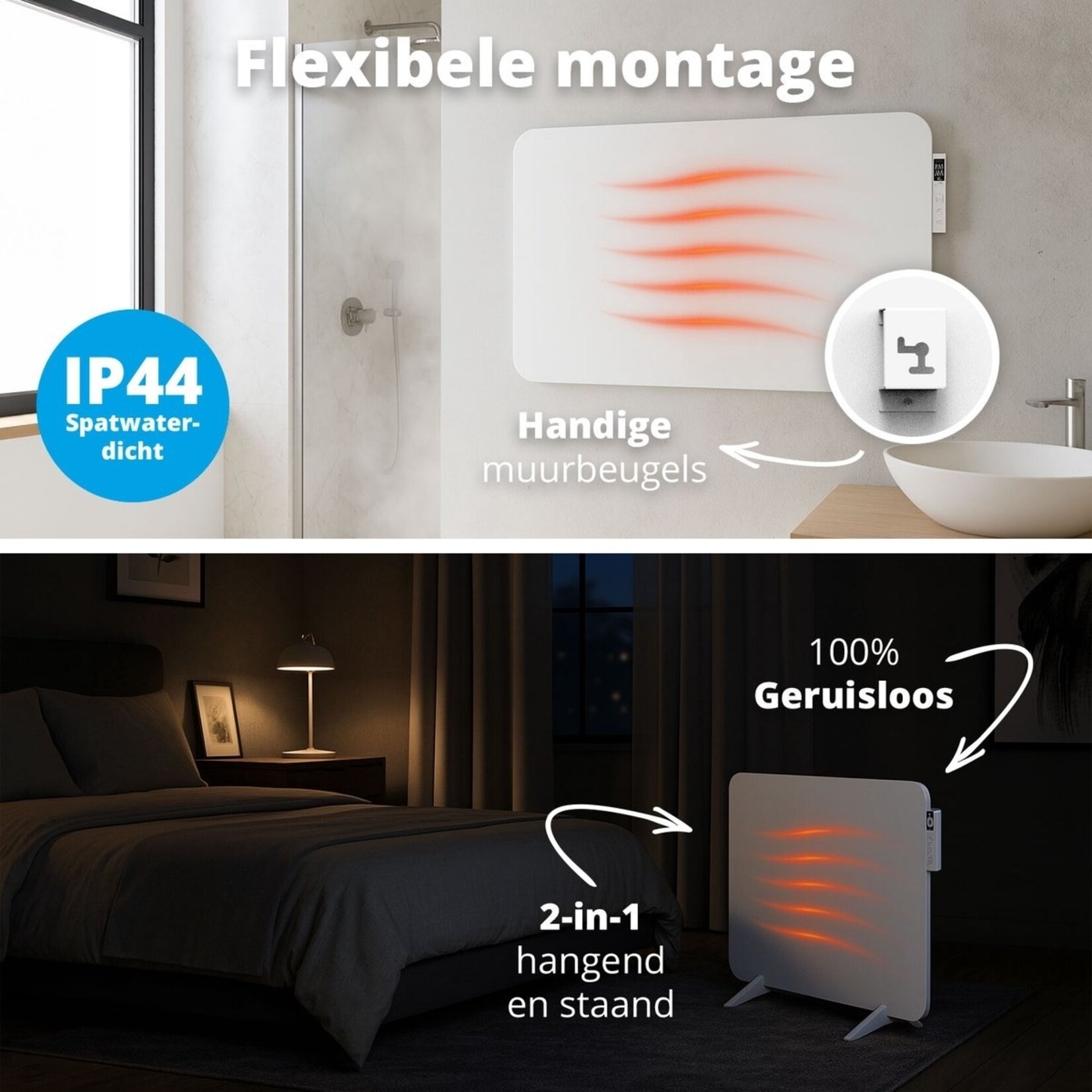 FlinQ FlinQ Slimme Paneelverwarming met Infrarood - Elektrische Kachel met App