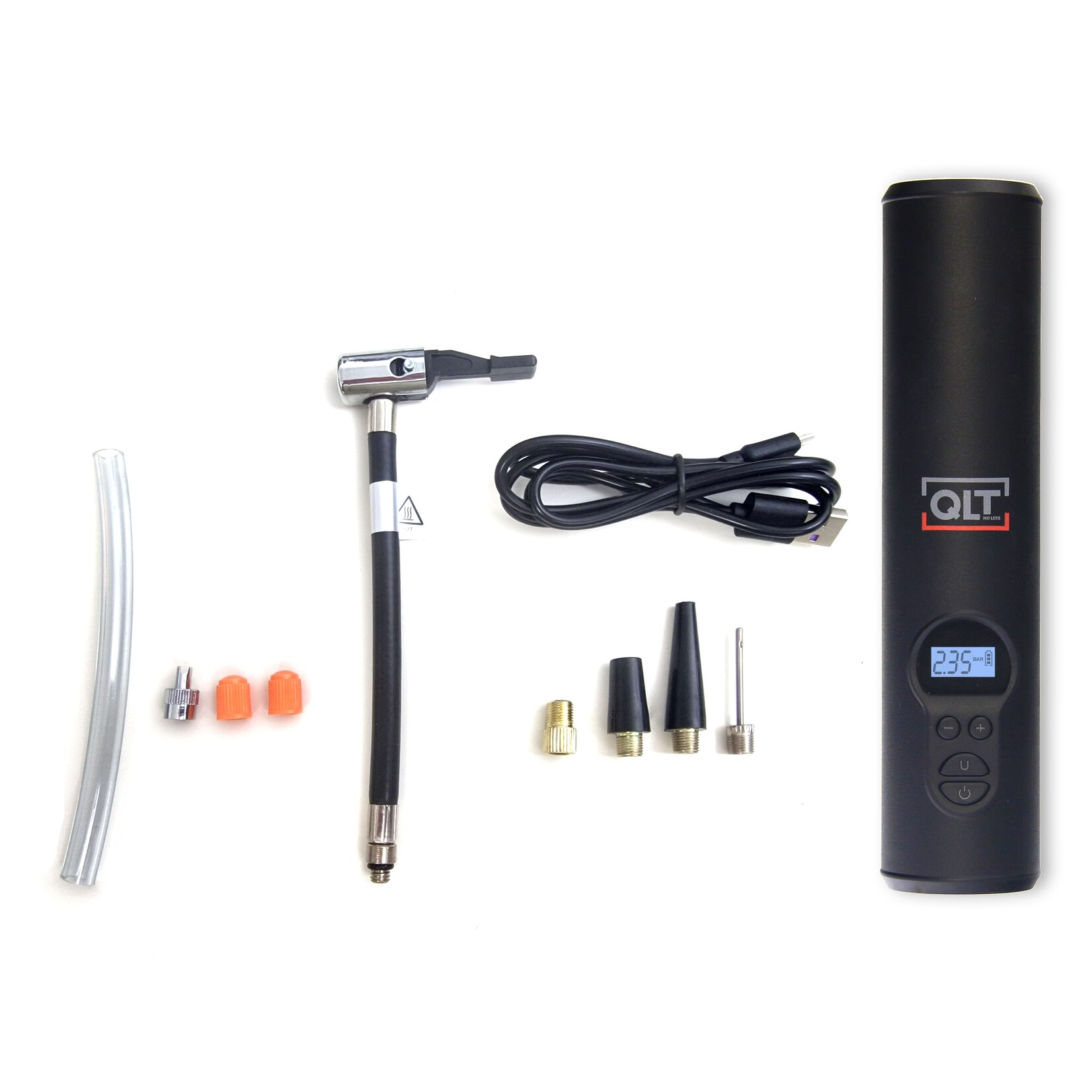 QLT No Less QLT Luchtcompressor – Elektrische Pomp met Opzetstukken – 10,3 bar