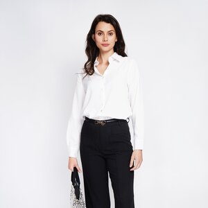 Le Jardin du Lin Le Jardin du Lin Linnen Katoenen Dames Blouse met Klassieke Kraag