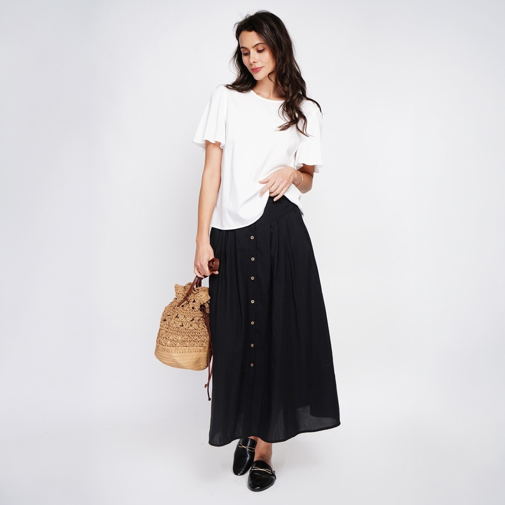 Le Jardin du Lin Le Jardin du Lin Linnen Katoenen Dames Top met Ronde Hals