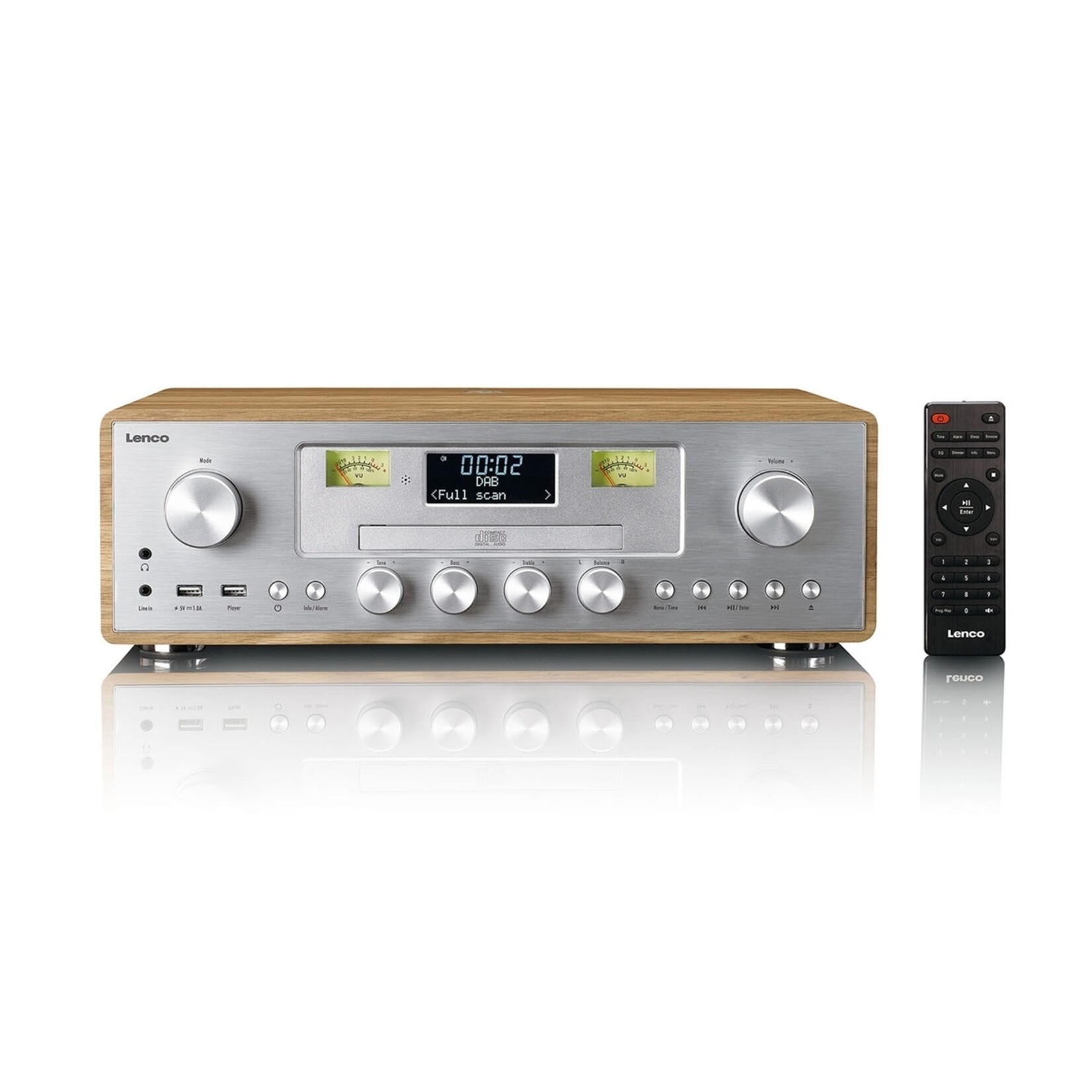 Lenco Lenco DAR-281WDSI Audiosysteem met DAB+ en FM Radio – CD en MP3 Speler en meer