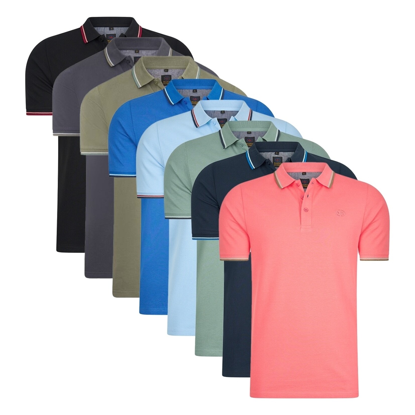 Mario Russo Mario Russo Edward Polo Shirt Heren - Regular Fit - 100% Katoen