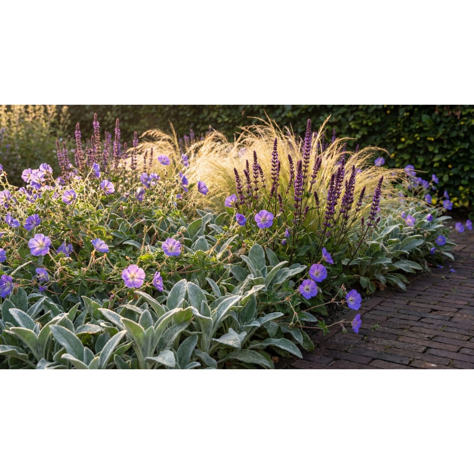 NatureNest Borderpakket Lila - Mix van Bloeiende Tuinplanten - Kleurrijke Border