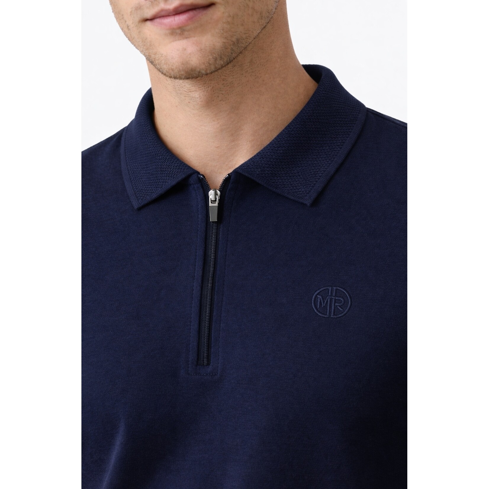 Mario Russo Mario Russo Lorenzo Zipped Polo Shirt - 100% Katoen