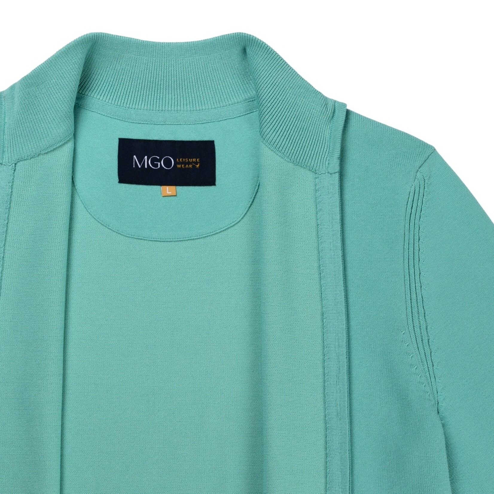 MGO Leisure Wear MGO Ethan Cardigan Vest voor Heren met Elleboogpatches