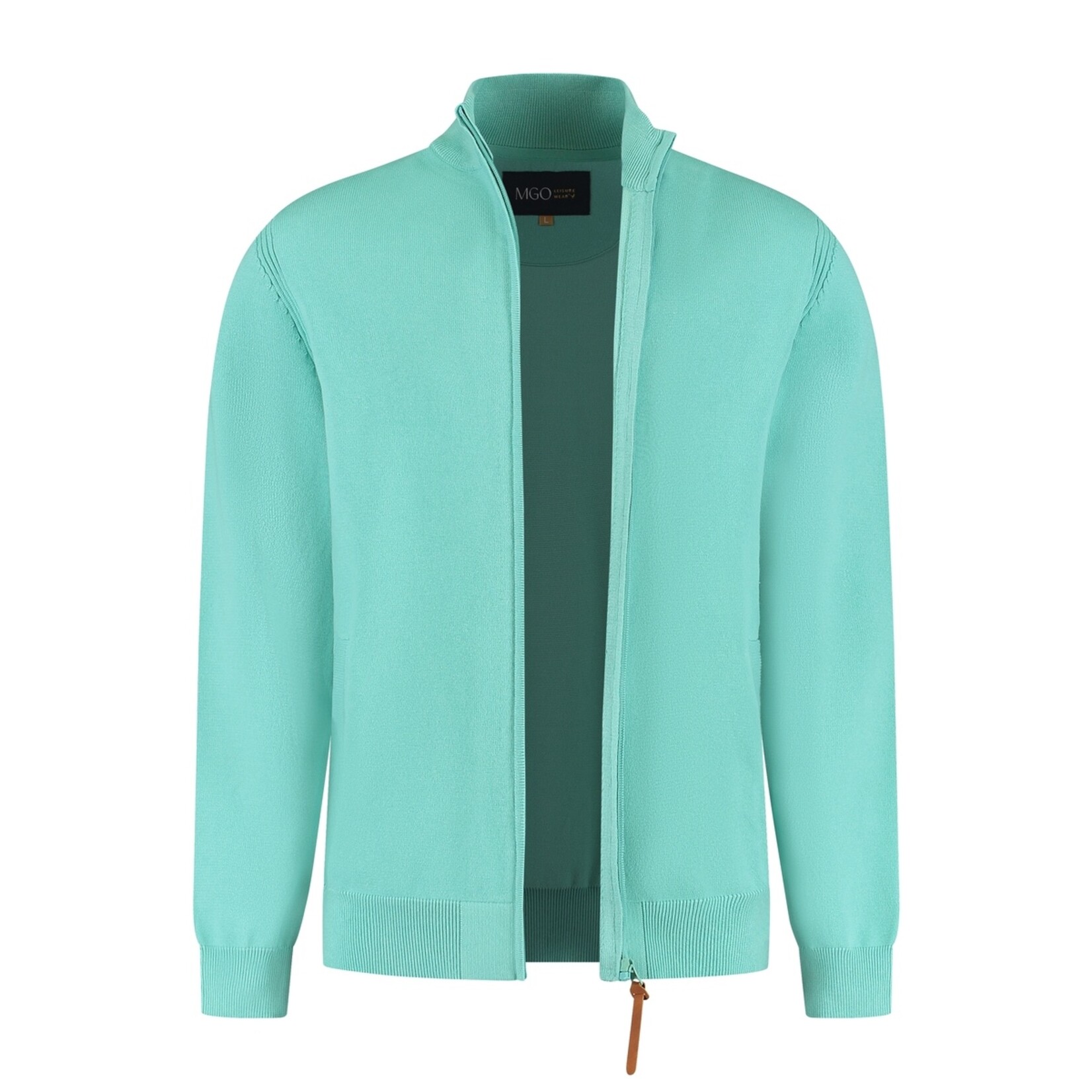 MGO Leisure Wear MGO Ethan Cardigan Vest voor Heren met Elleboogpatches