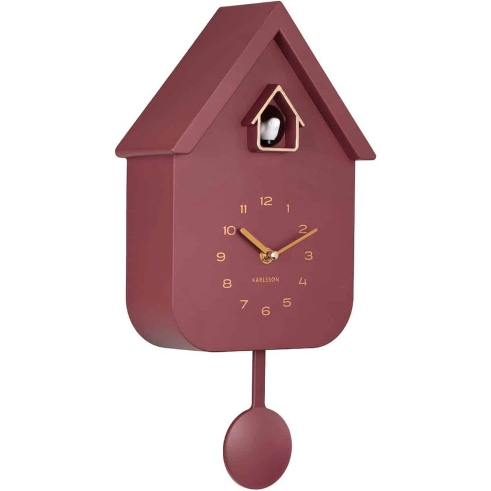 Karlsson Moderne Koekoeksklok van Karlsson - Burgundy Red