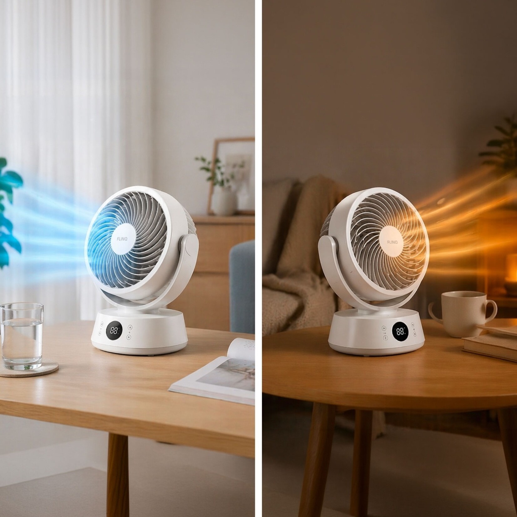 FlinQ FlinQ AirGlobe Tafelventilator met Oscillatie en Timer