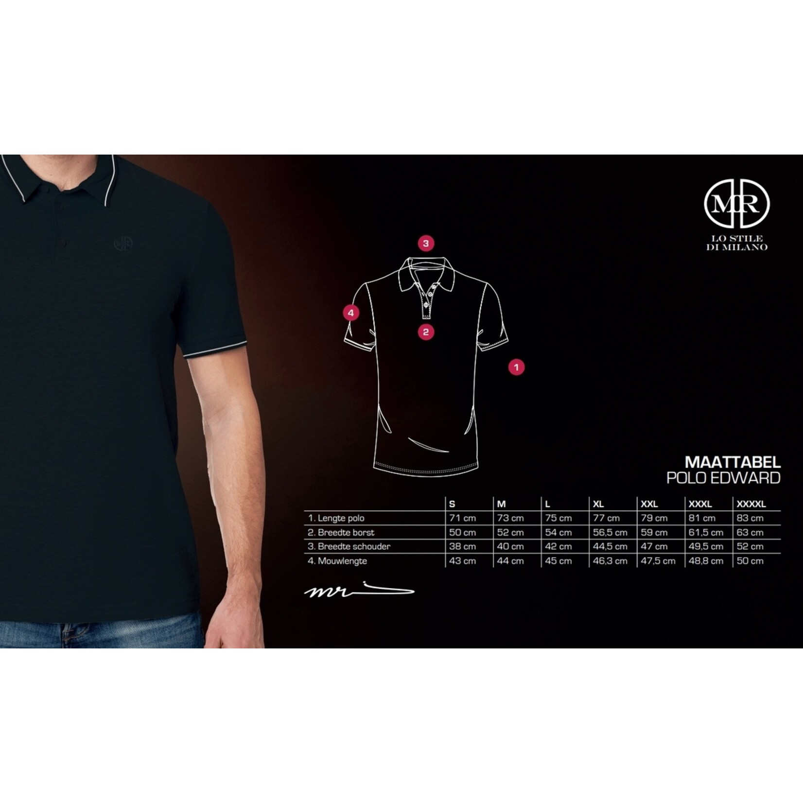 Mario Russo Mario Russo Edward Polo Shirt Heren - Regular Fit - 100% Katoen