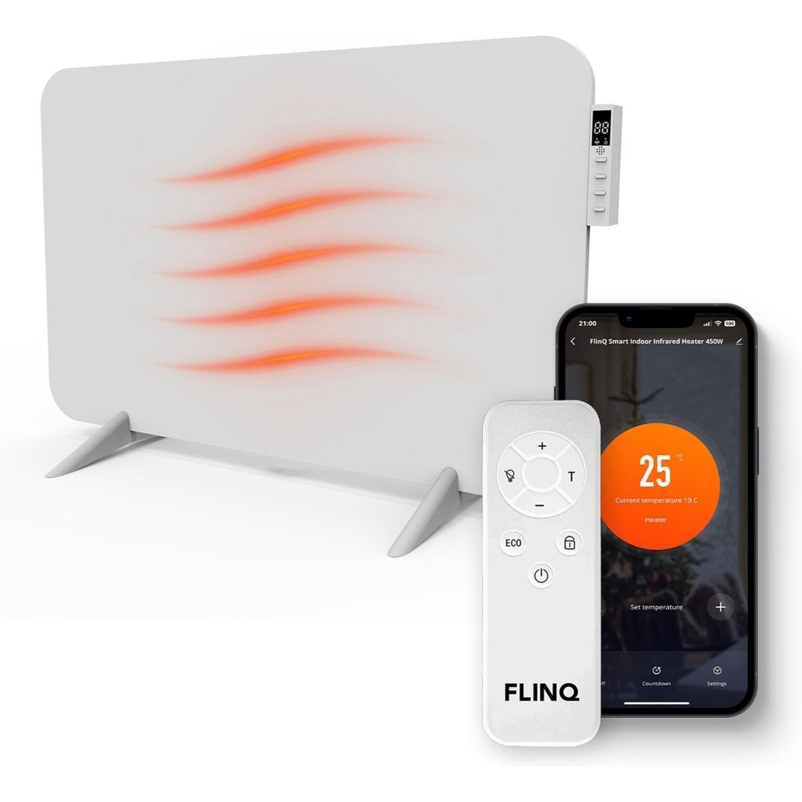 FlinQ FlinQ Slimme Paneelverwarming met Infrarood - Elektrische Kachel met App