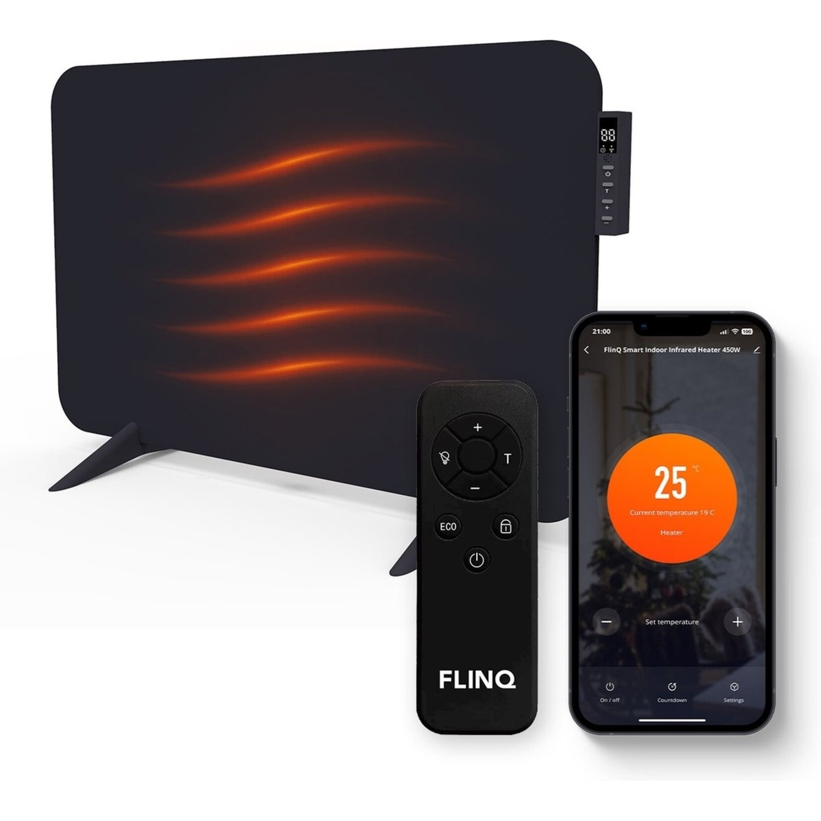 FlinQ FlinQ Slimme Paneelverwarming met Infrarood - Elektrische Kachel met App