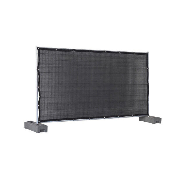 Bâche De Clôture Noire 1,76x3,41 M - Brise-vue Résistant, œillets Aluminium, Pour Chantier Ou événement