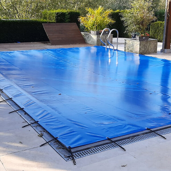 Edelstahl-Bodenanker für Poolabdeckung - Beton und Stein