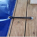 Edelstahl-Bodenanker für Poolabdeckung  - Holzbefestigung