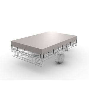 256 x 159.5 cm | Abdeckplane Grau