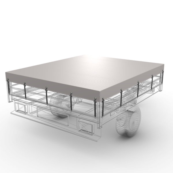 209 x 141 cm | Abdeckplane Grau