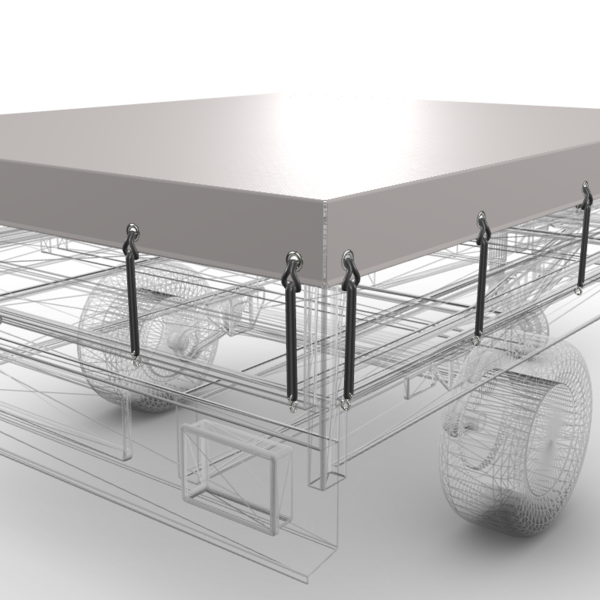 209 x 141 cm | Abdeckplane Grau