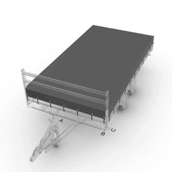 377 x 227 cm | Abdeckplane Anthrazit