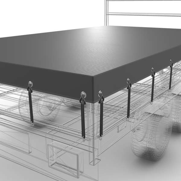 274 x 132 cm | Abdeckplane Anthrazit
