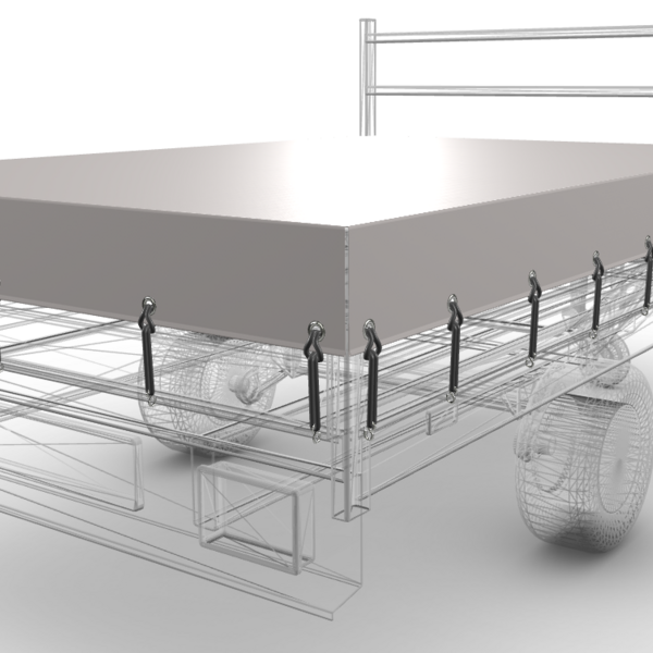 262 x 169 cm | Abdeckplane Grau