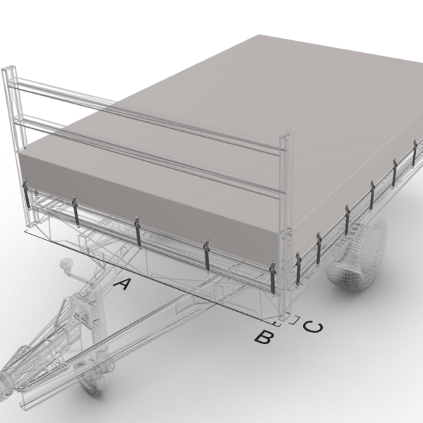 262 x 169 cm | Abdeckplane Grau